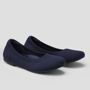 Vivaia Round Toe Ballet Flats Claire Navy Blue